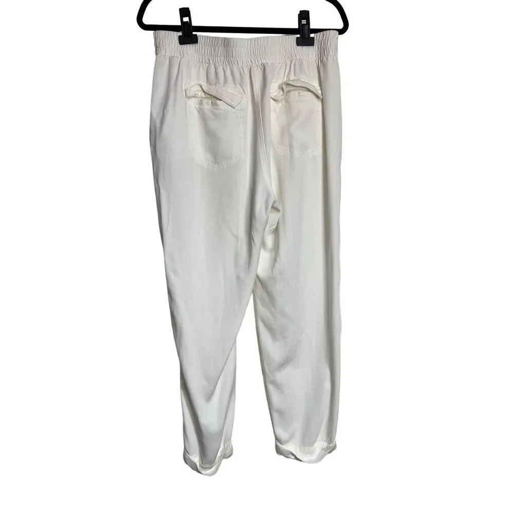 Splendid Sweatpants Womens‎ Size Large White Cozy Pull-on Jogger Pants Casual